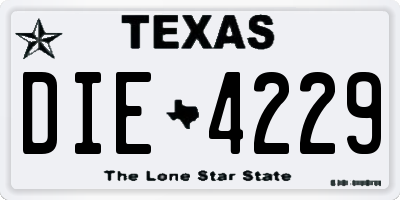 TX license plate DIE4229