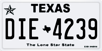 TX license plate DIE4239