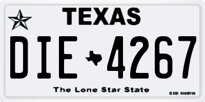 TX license plate DIE4267