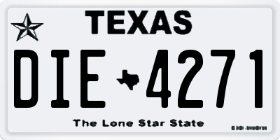 TX license plate DIE4271