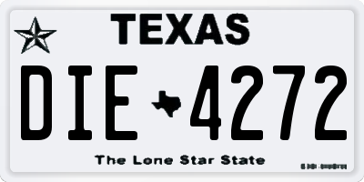 TX license plate DIE4272