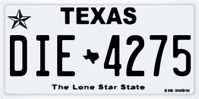TX license plate DIE4275