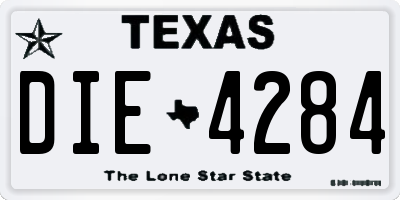 TX license plate DIE4284