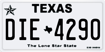 TX license plate DIE4290