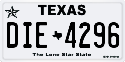 TX license plate DIE4296