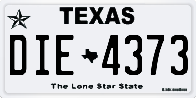 TX license plate DIE4373