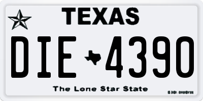 TX license plate DIE4390