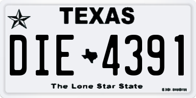 TX license plate DIE4391