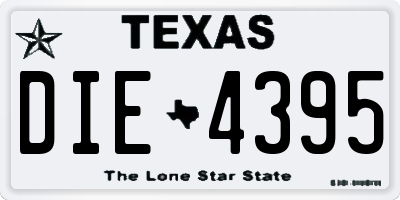 TX license plate DIE4395