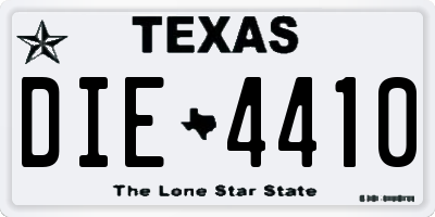 TX license plate DIE4410