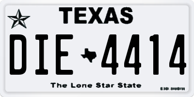 TX license plate DIE4414