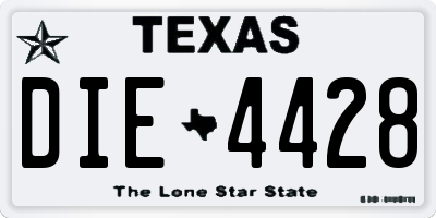 TX license plate DIE4428