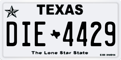 TX license plate DIE4429