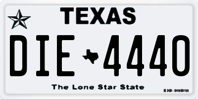 TX license plate DIE4440