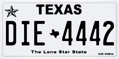 TX license plate DIE4442