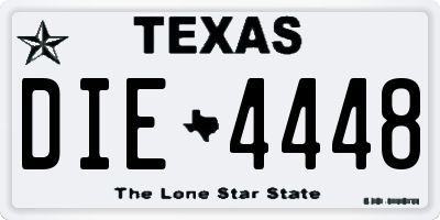 TX license plate DIE4448