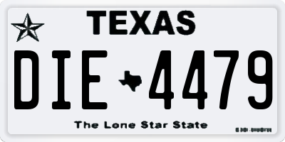 TX license plate DIE4479