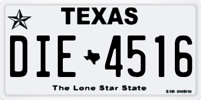 TX license plate DIE4516
