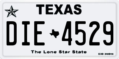 TX license plate DIE4529