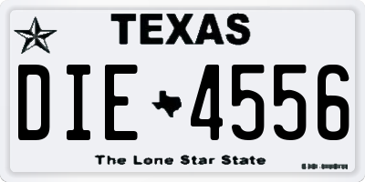 TX license plate DIE4556