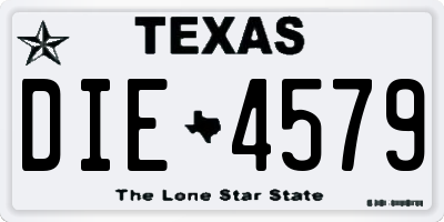TX license plate DIE4579