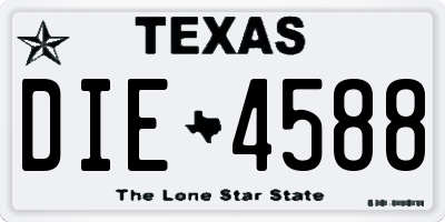 TX license plate DIE4588