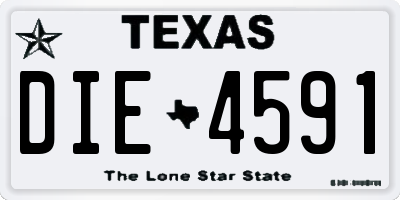 TX license plate DIE4591