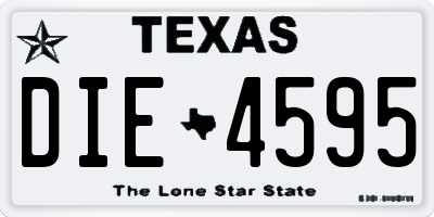 TX license plate DIE4595