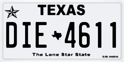 TX license plate DIE4611