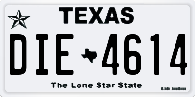 TX license plate DIE4614