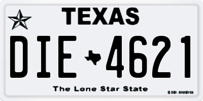TX license plate DIE4621