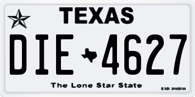 TX license plate DIE4627