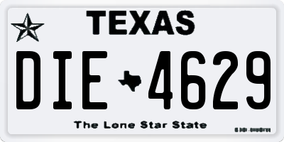 TX license plate DIE4629