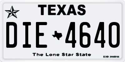 TX license plate DIE4640