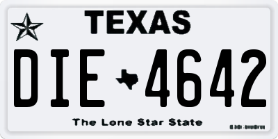 TX license plate DIE4642