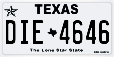 TX license plate DIE4646