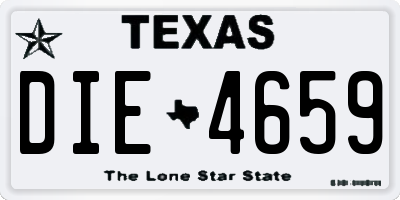 TX license plate DIE4659