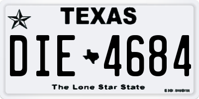 TX license plate DIE4684