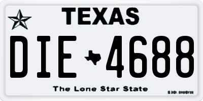 TX license plate DIE4688