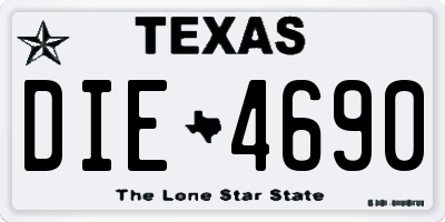 TX license plate DIE4690