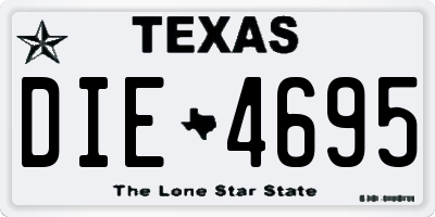 TX license plate DIE4695