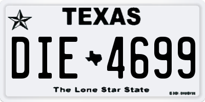 TX license plate DIE4699