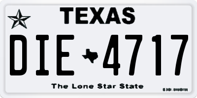 TX license plate DIE4717