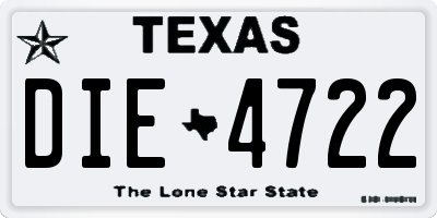 TX license plate DIE4722