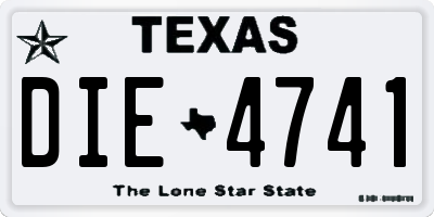 TX license plate DIE4741