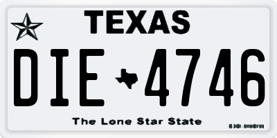 TX license plate DIE4746