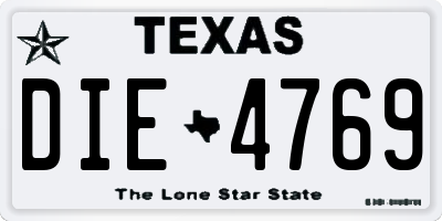 TX license plate DIE4769