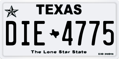 TX license plate DIE4775
