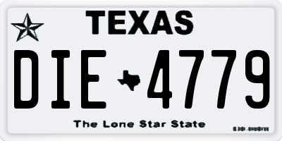 TX license plate DIE4779