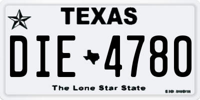 TX license plate DIE4780